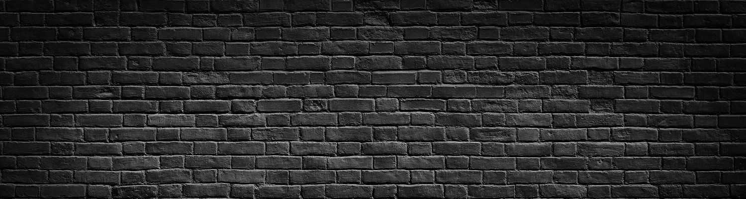 Dark brick wall background with evenly spaced bricks and a textured surface.