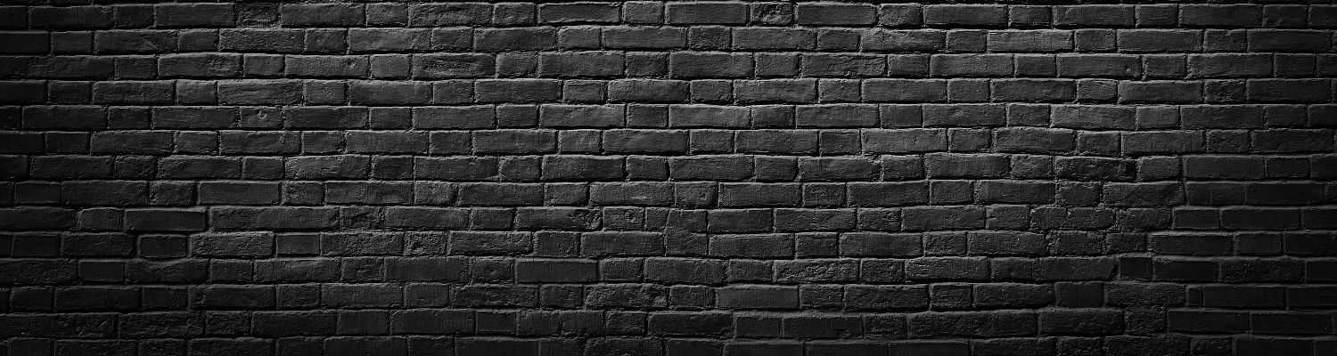 Dark brick wall with uneven texture and shadows across the surface.
